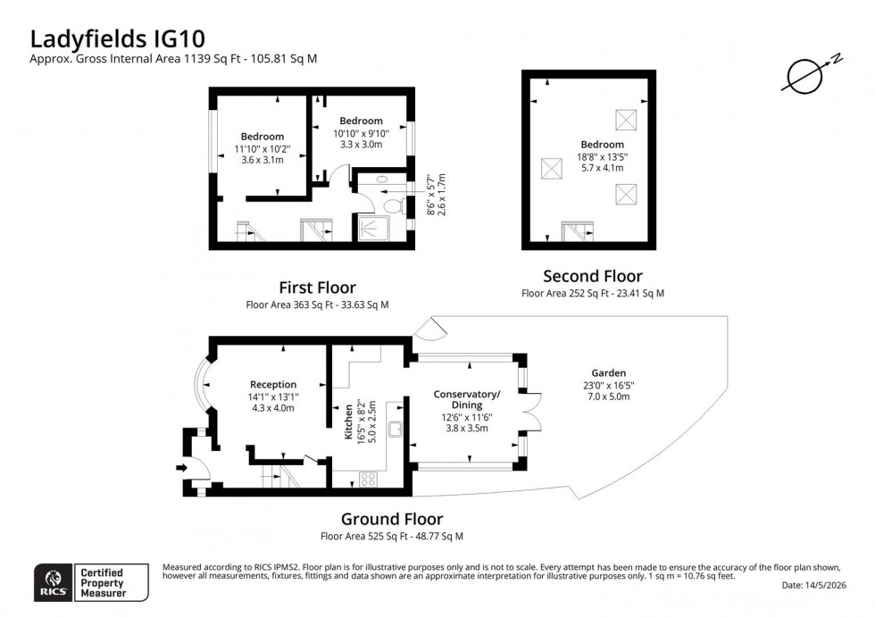 Floorplan for Ladyfields, Loughton