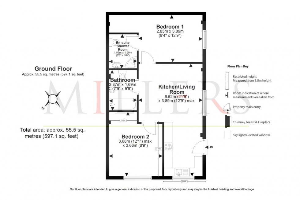 Floorplan for Hemnall Street, Epping