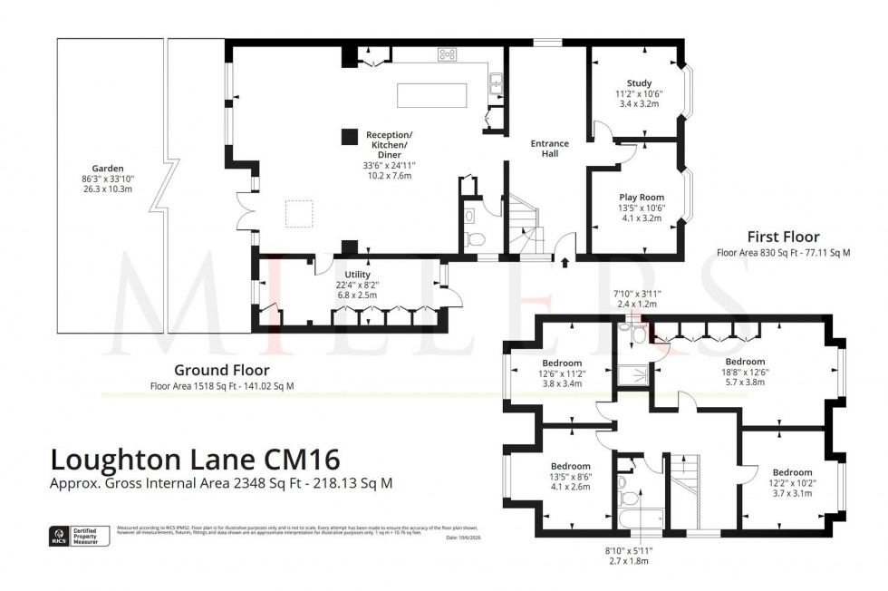 Floorplan for Loughton Lane, Theydon Bois