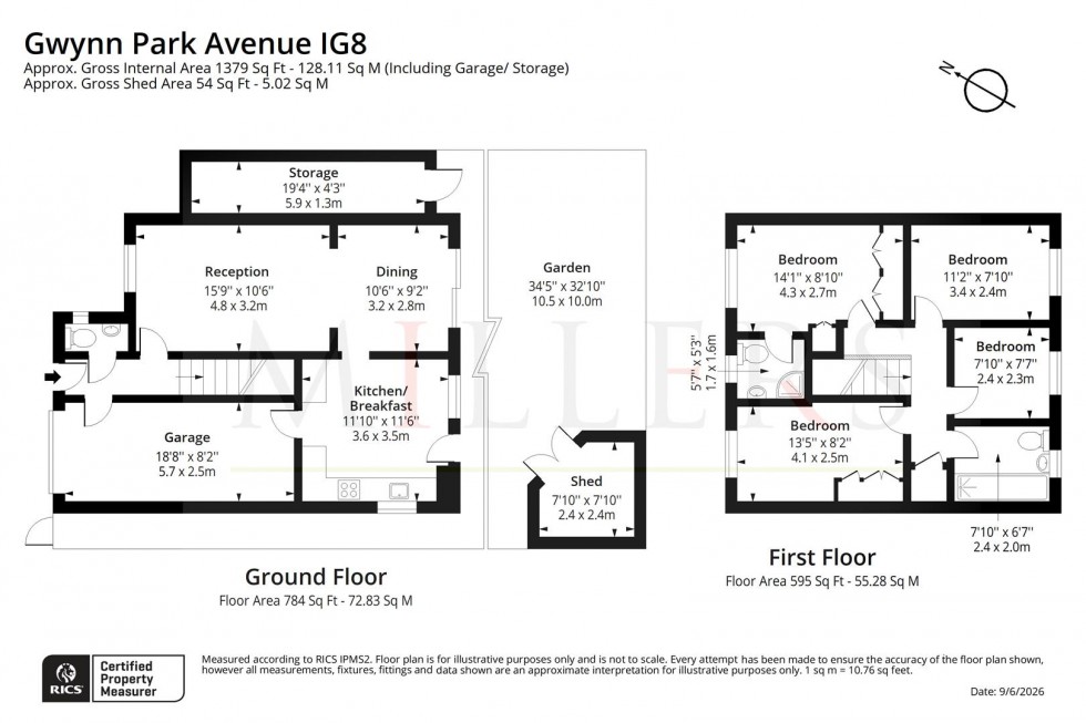 Floorplan for Gwynne Park Avenue, Woodford Green