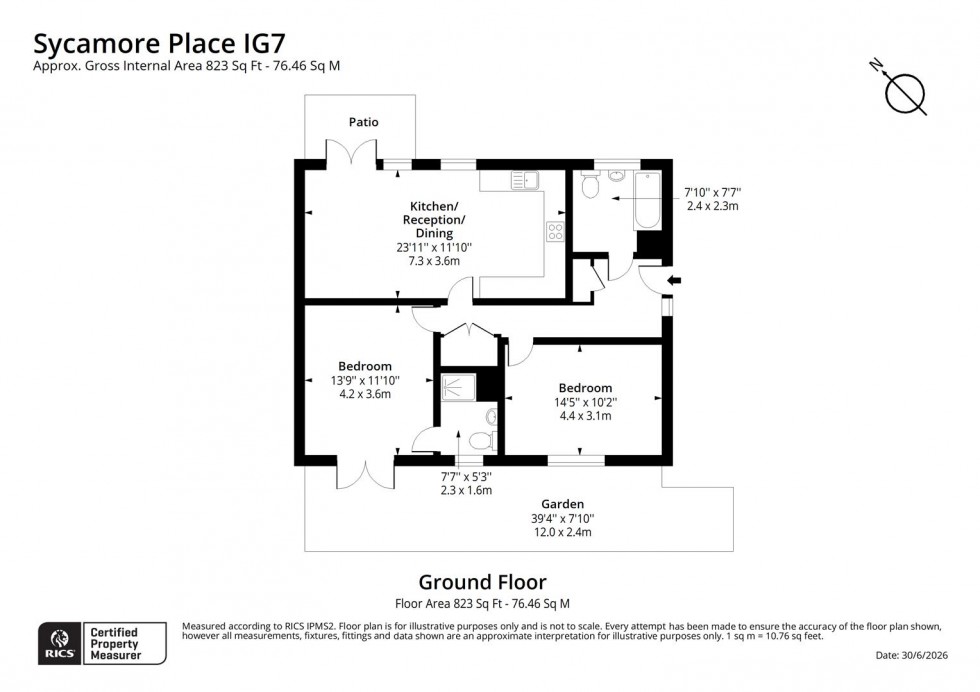 Floorplan for Sycamore Place, Chigwell